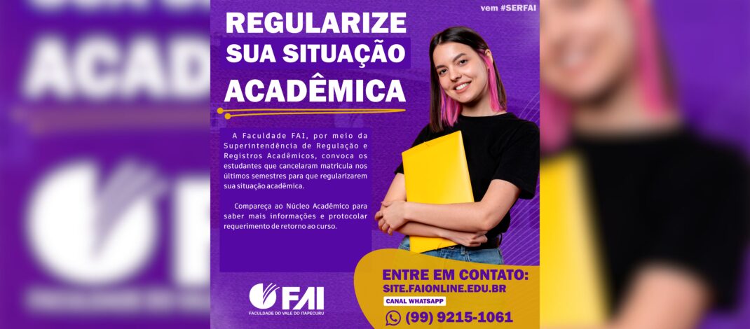 Regularize sua situação acadêmica